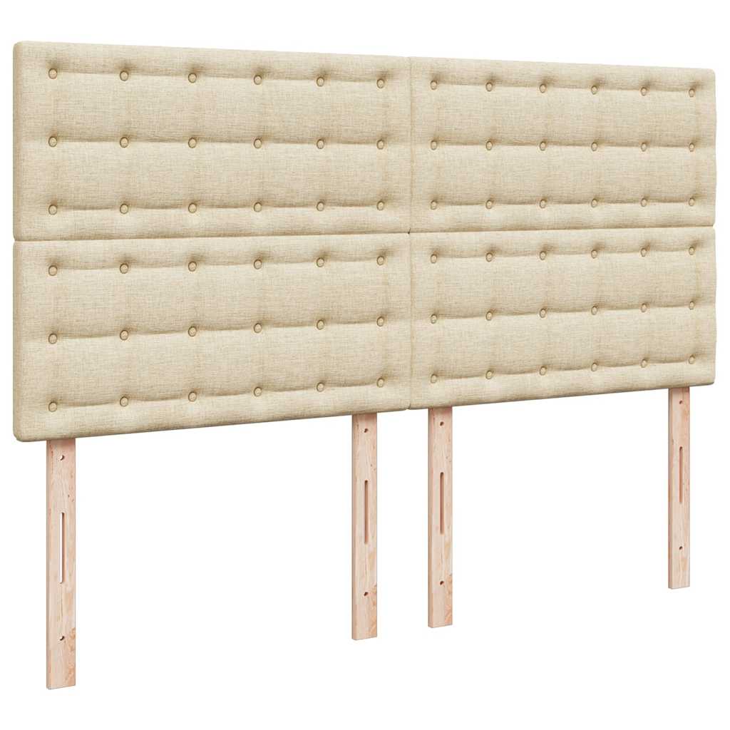 Estrutura de cama otomana com colchões tecido creme 200x200cm