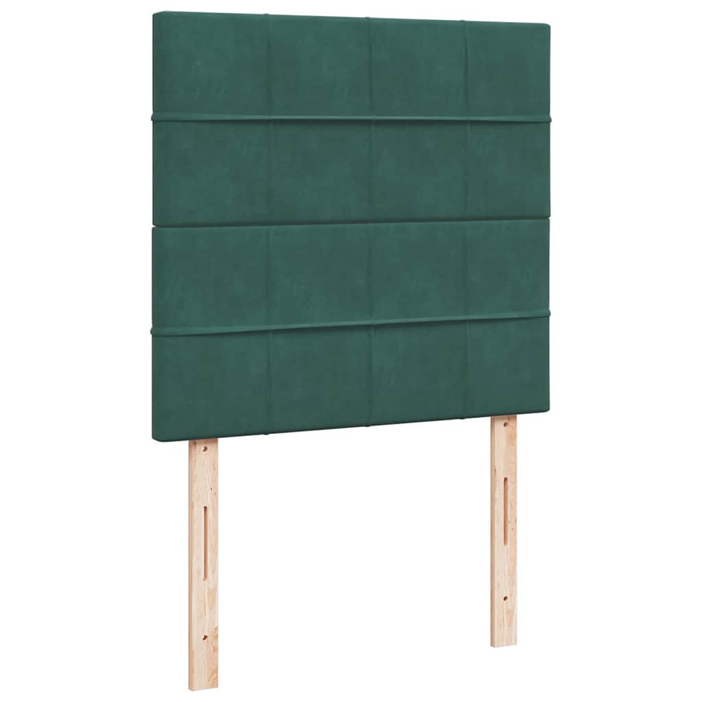 Estrutura cama otomana colchões 90x190cm veludo verde escuro