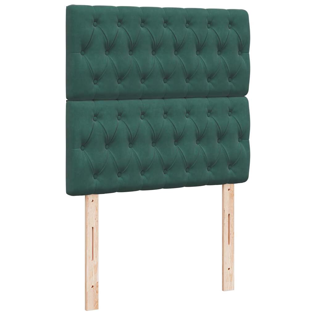 Estrutura cama otomana colchões 90x190cm veludo verde escuro