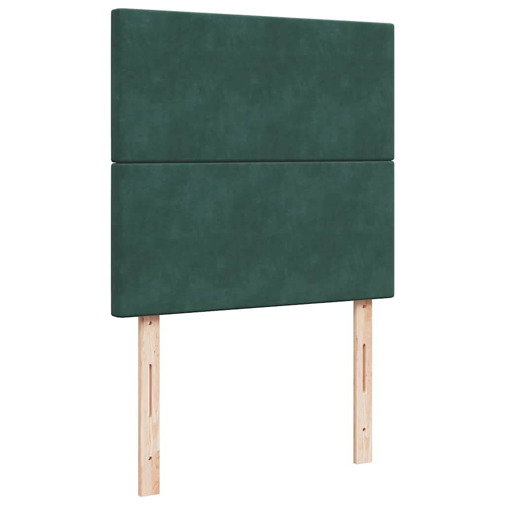 Estrutura cama otomana colchões 90x190cm veludo verde escuro