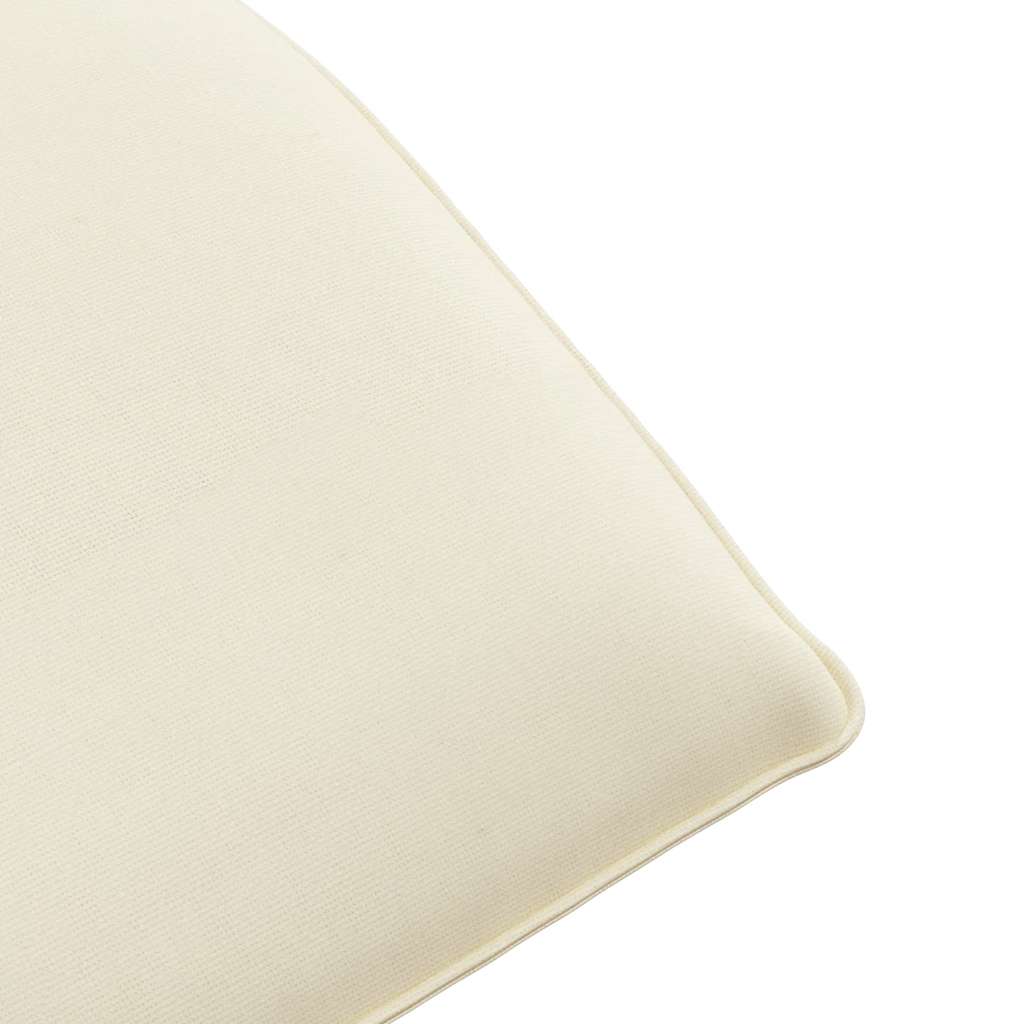 Espreguiçadeira dobrável 175x54x8,5 cm tecido Oxford creme