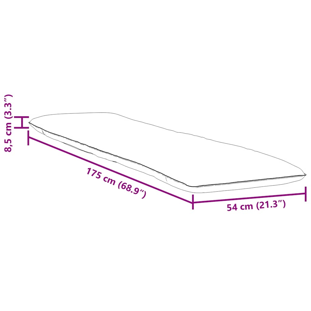 Espreguiçadeira dobrável 175x54x8,5 cm Padrão de folhas