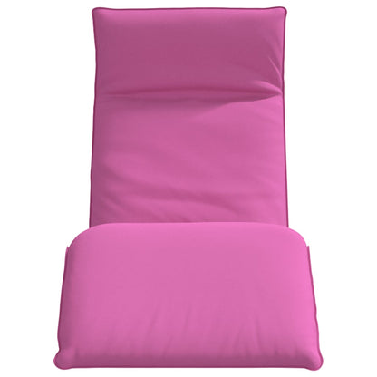 Espreguiçadeira dobrável 175x54x8,5 cm tecido Oxford rosa