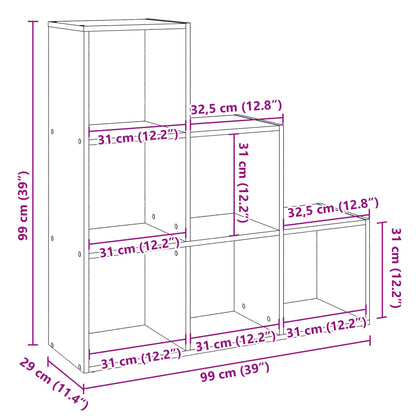 Estante divisória 3 níveis 99x29x99 cm derivados madeira branco