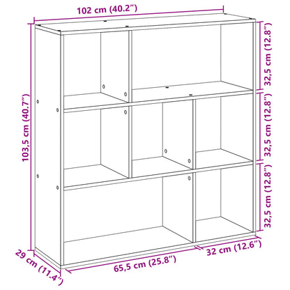 Estante divisória 102x29x103,5 cm derivados de madeira branco