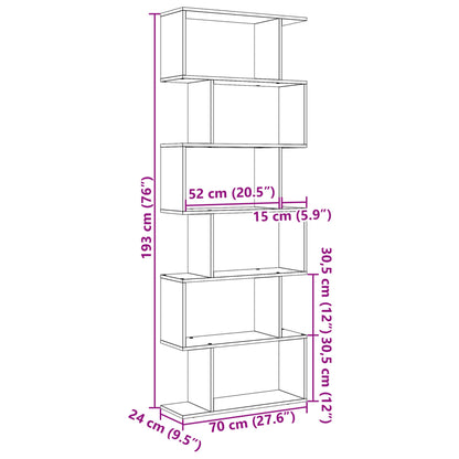 Estante divisória 6 níveis 70x24x193cm derivados madeira branco