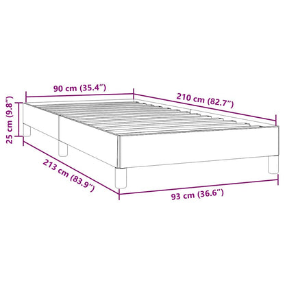 Estrutura de cama sem colchão 90x210 cm veludo azul-escuro