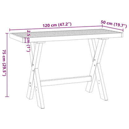 Secretária NOAIN com pernas forma X 120x50x75 cm pinho maciço