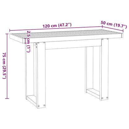 Secretária NOAIN com pernas forma U 120x50x75 cm pinho maciço