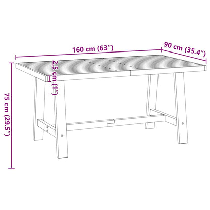 Mesa de jantar NOAIN Pernas em forma A 160x90x75cm pinho maciço