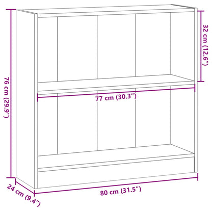 Estante 80x24x76 cm derivados de madeira carvalho castanho