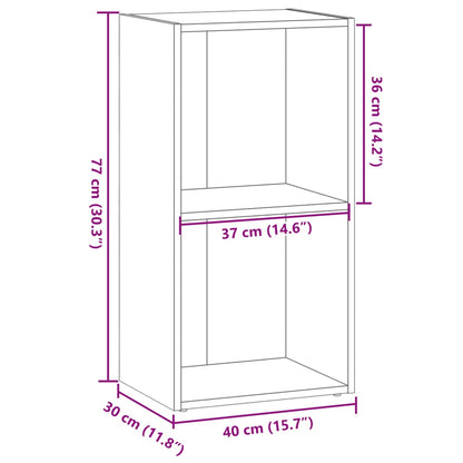 Estante 40x30x77 cm derivados de madeira cinzento sonoma