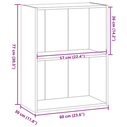 Estante 60x30x77 cm derivados de madeira cinzento sonoma