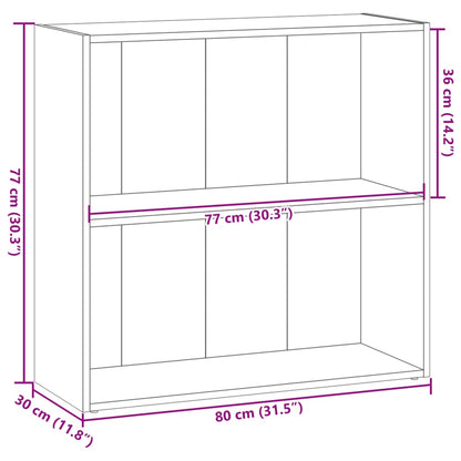 Estante 80x30x77 cm derivados de madeira cinzento sonoma