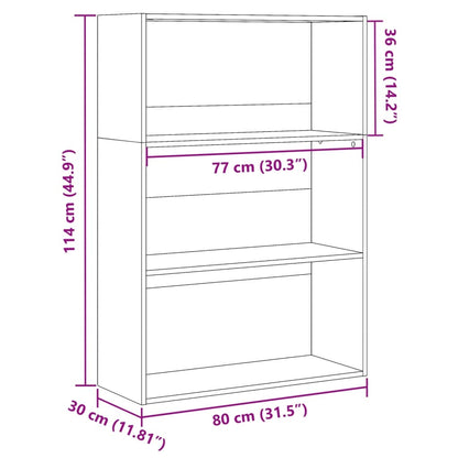 Estante 80x30x114 cm derivados de madeira carvalho castanho