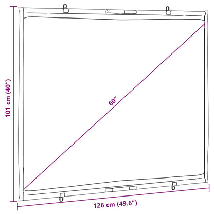 Tela de projeção parede suspensa 60" 4:3