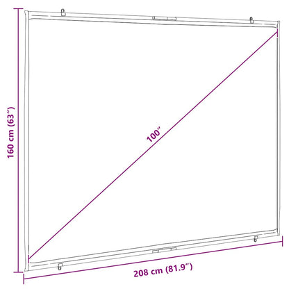 Tela de projeção parede suspensa 100" 4:3