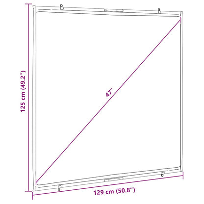 Tela de projeção parede suspensa 67" 1:1