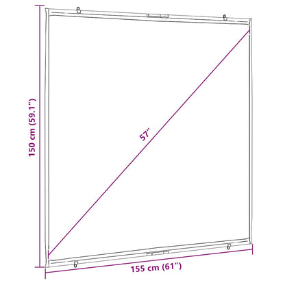 Tela de projeção parede suspensa 81" 1:1