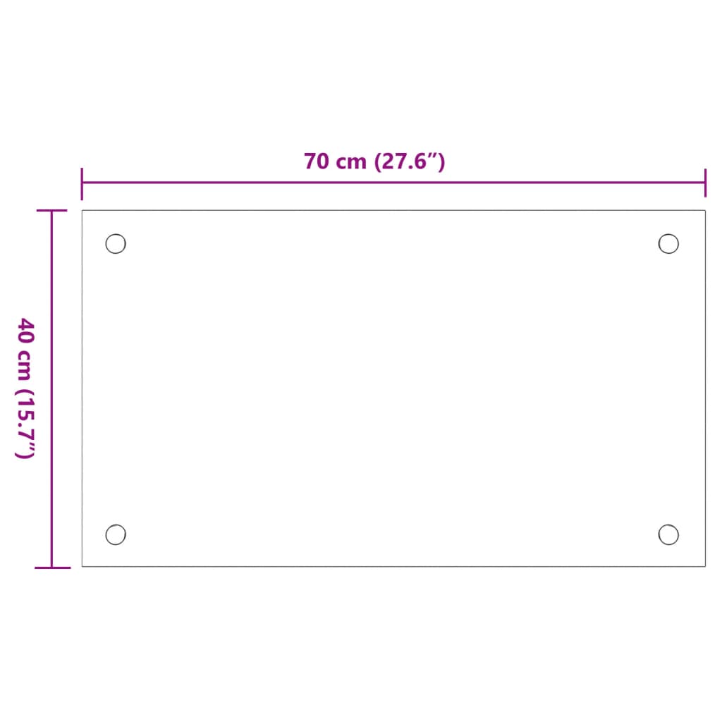 Painéis anti-salpicos de cozinha 2 pcs vidro temperado branco