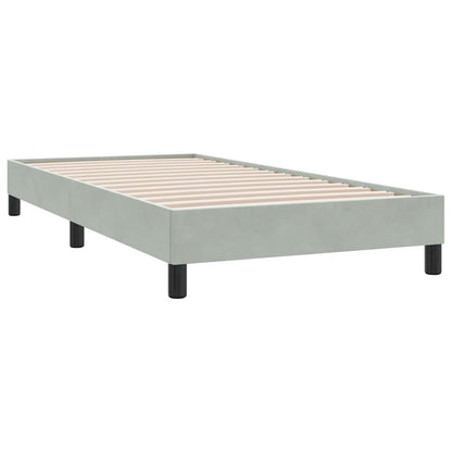 Box Cama primavera sem Colchão Cinzento Claro 90x210 cm Veludo