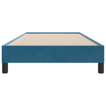 Box Cama de primavera sem Colchão Azul Escuro 90x210 cm Veludo