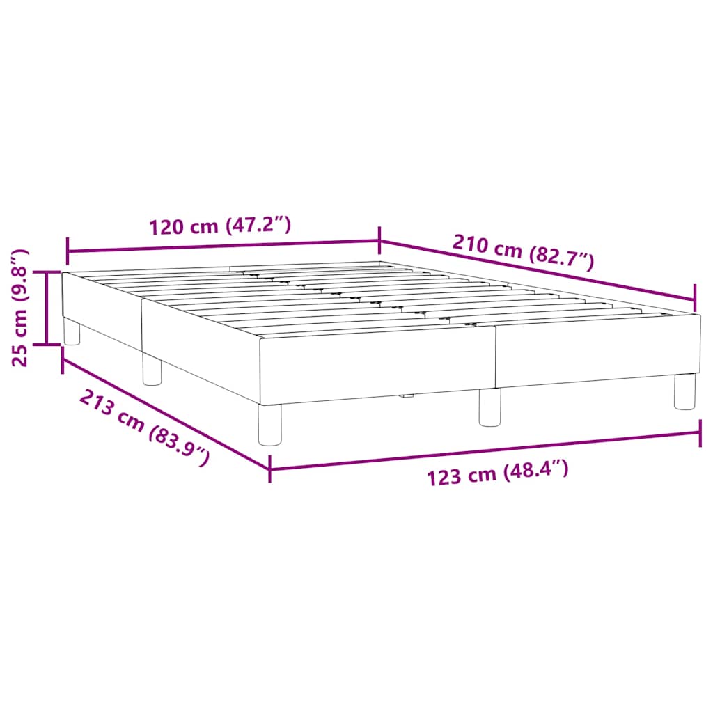 Box Cama de primavera sem Colchão Verde Escuro 120x210cm Veludo