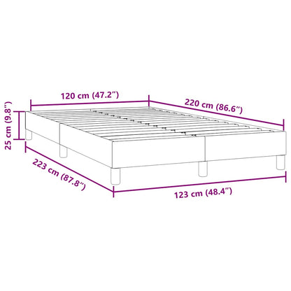 Cama com molas sem colchão 120x220 cm veludo cinzento-claro