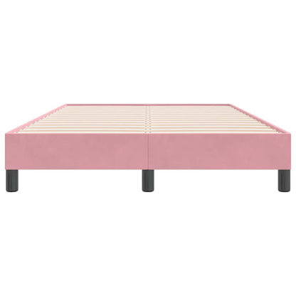 Cama com molas sem colchão 120x220 cm veludo rosa