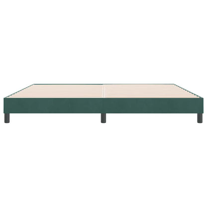 Cama com molas sem colchão 180x220 cm veludo verde-escuro