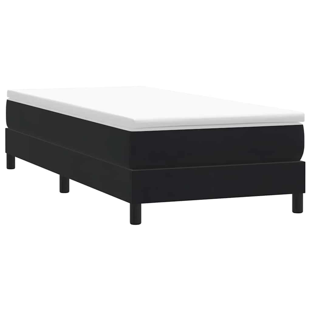 Cama box spring com colchão 90x210 cm veludo preto