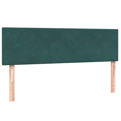 Cama box spring com colchão 160x210 cm veludo verde escuro