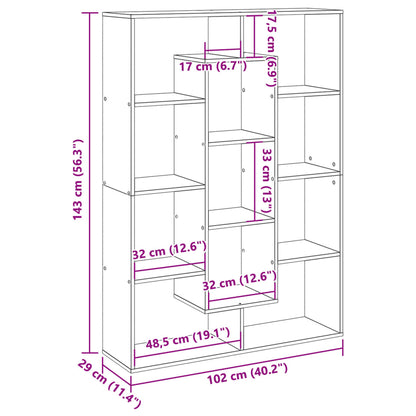 Estante 102x29x143 cm contraplacado branco