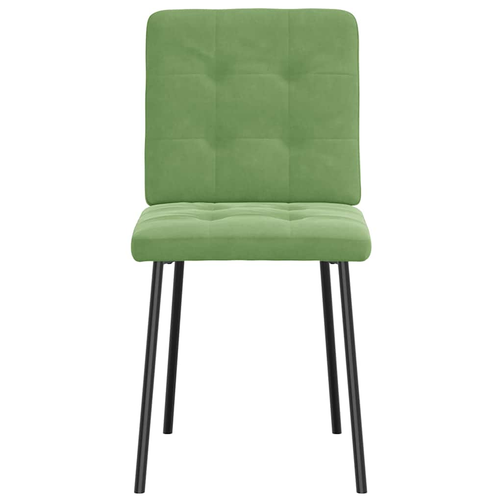 Cadeiras de jantar 4 pcs veludo verde-claro