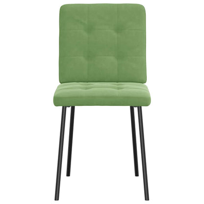 Cadeiras de jantar 4 pcs veludo verde-claro