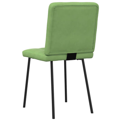 Cadeiras de jantar 4 pcs veludo verde-claro