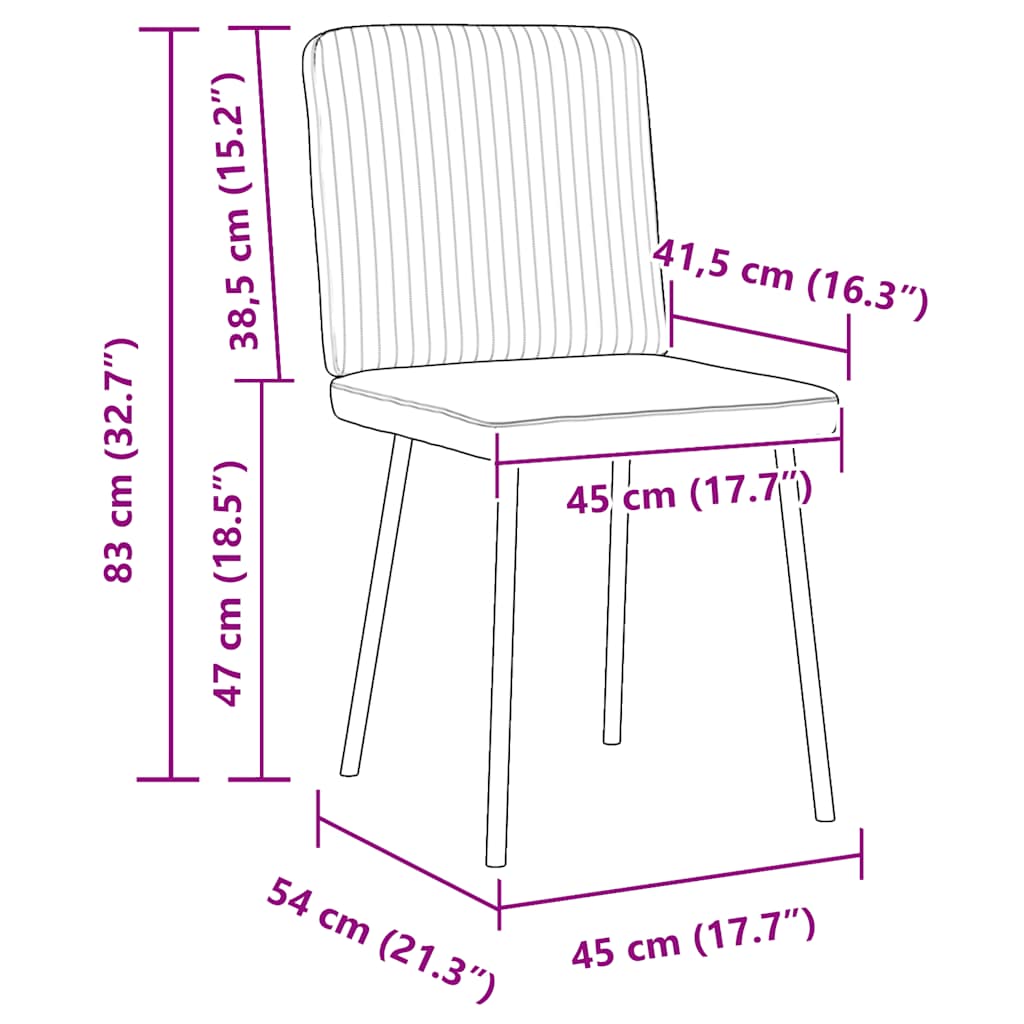 Cadeiras de jantar 4 pcs veludo rosa