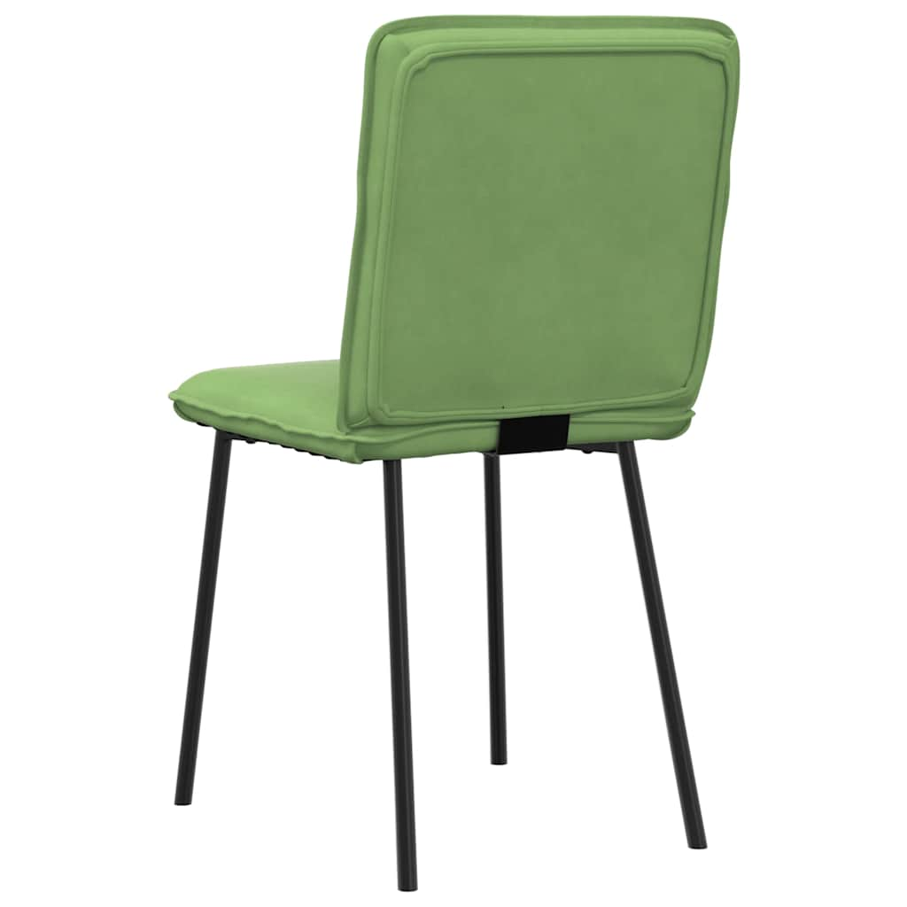 Cadeiras de jantar 4 pcs veludo verde-claro