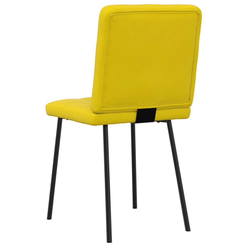 Cadeiras de jantar 6 pcs veludo amarelo