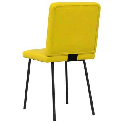 Cadeiras de jantar 6 pcs veludo amarelo