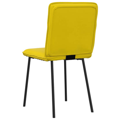 Cadeiras de jantar 6 pcs veludo amarelo