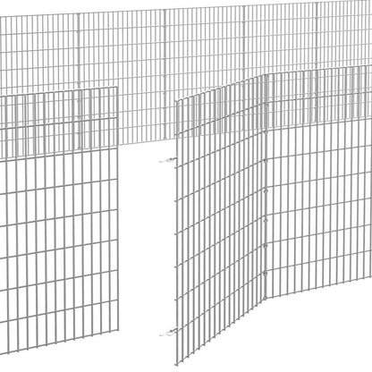 Recinto exterior p/ animais 48painéis 54x80cm ferro galvanizado