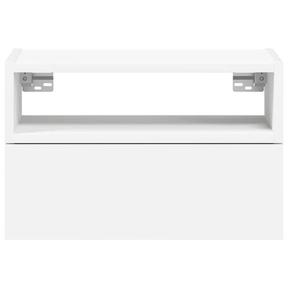 Mesa de cabeceira de parede 45x26x28,5 cm branco