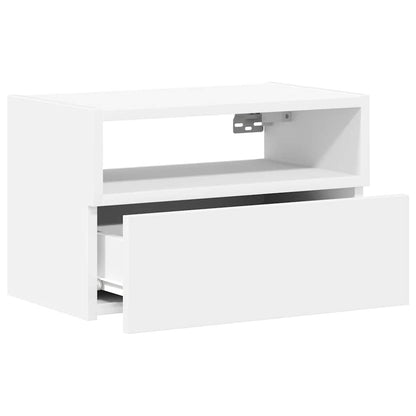 Mesa de cabeceira de parede 45x26x28,5 cm branco