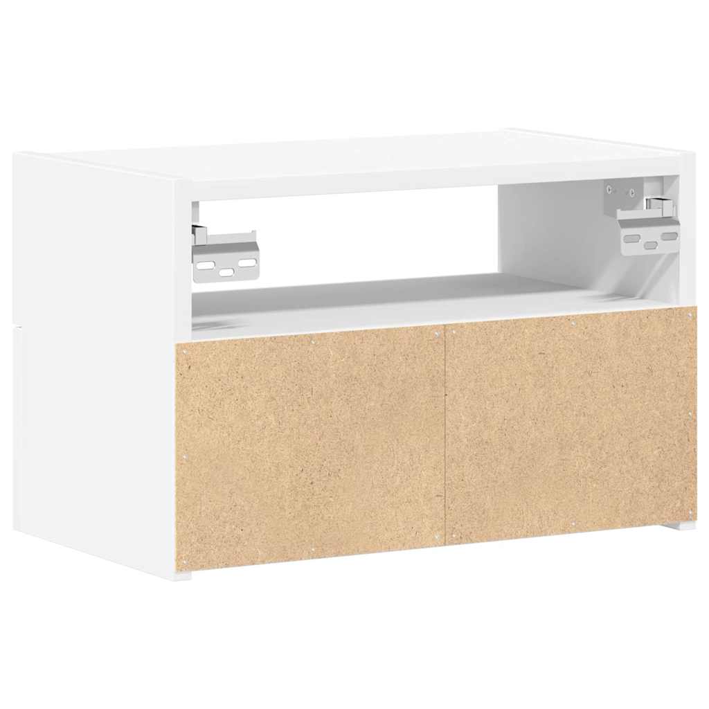 Mesa de cabeceira de parede 45x26x28,5 cm branco