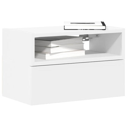 Mesa de cabeceira de parede 45x26x28,5 cm branco