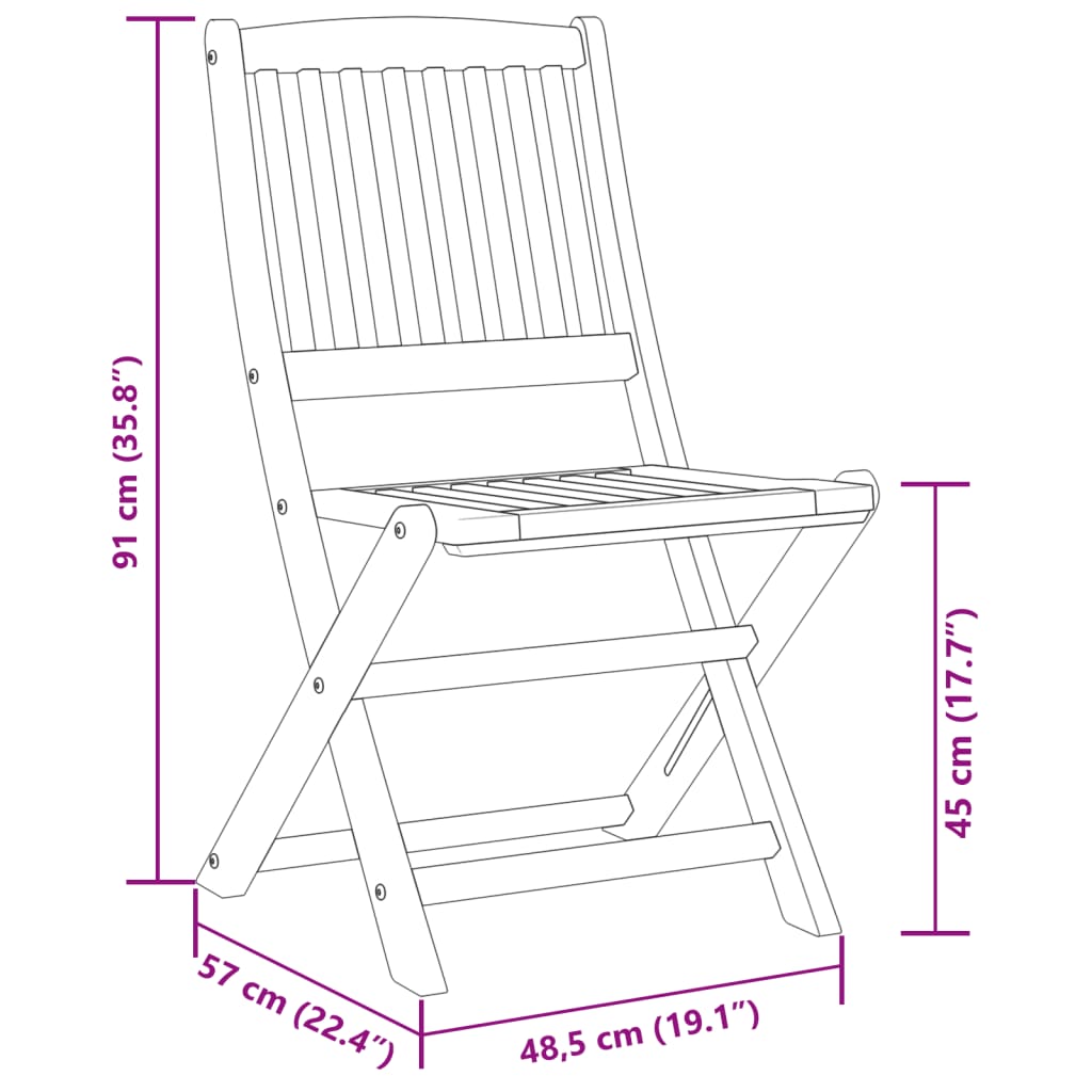 9 pcs conj. de jantar para jardim 180x90x75 cm acácia maciça