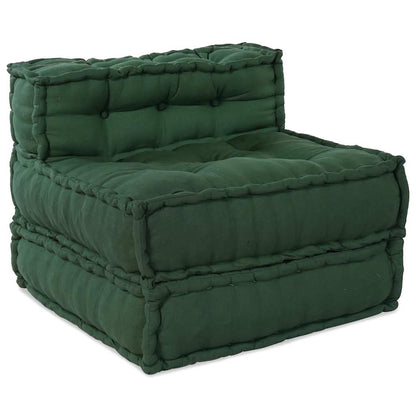 Pufe modular 70x70x54 cm tecido verde