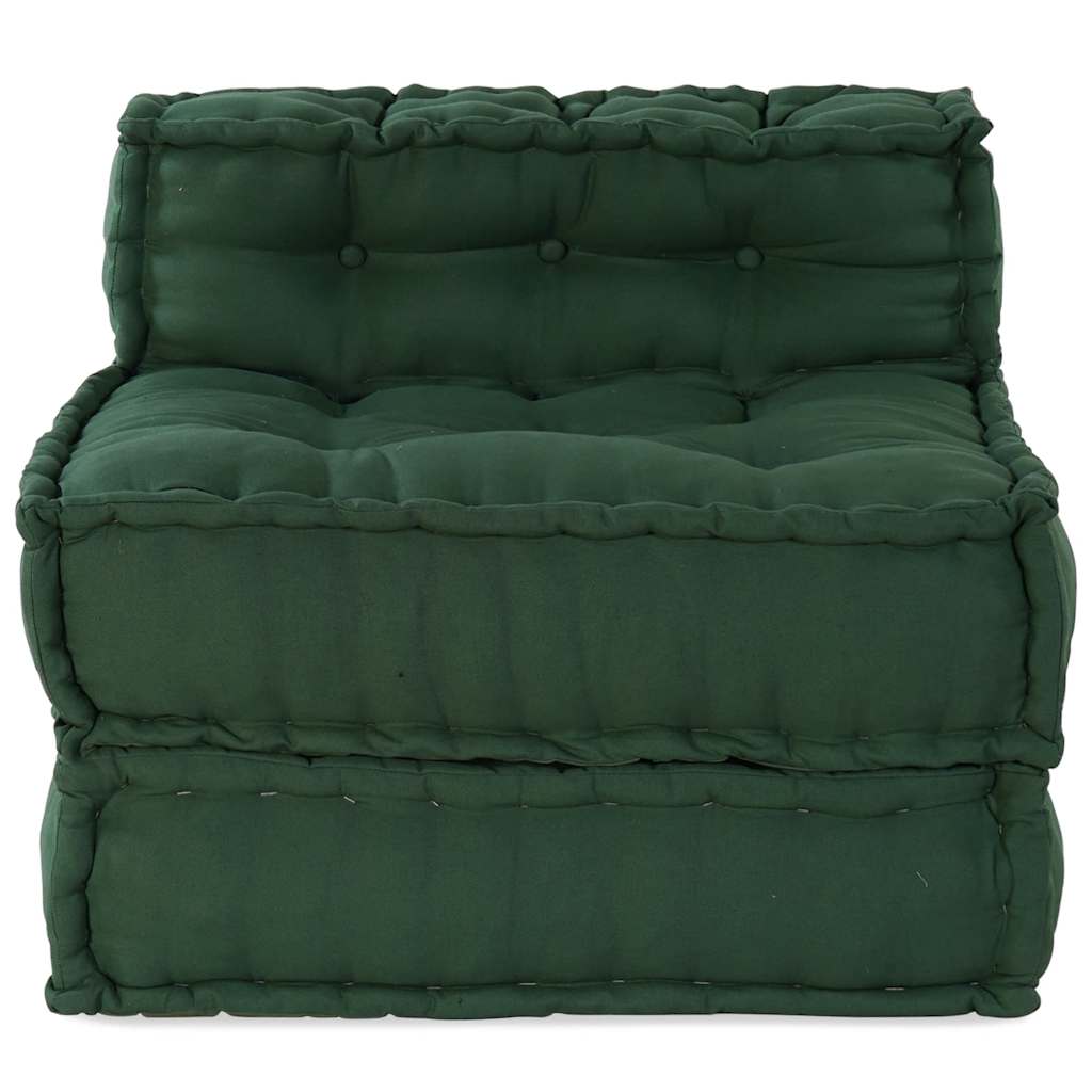 Pufe modular 70x70x54 cm tecido verde