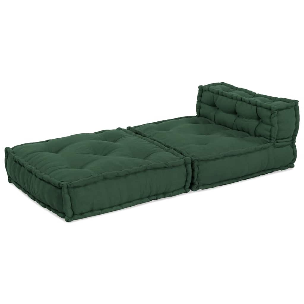 Pufe modular 70x70x54 cm tecido verde